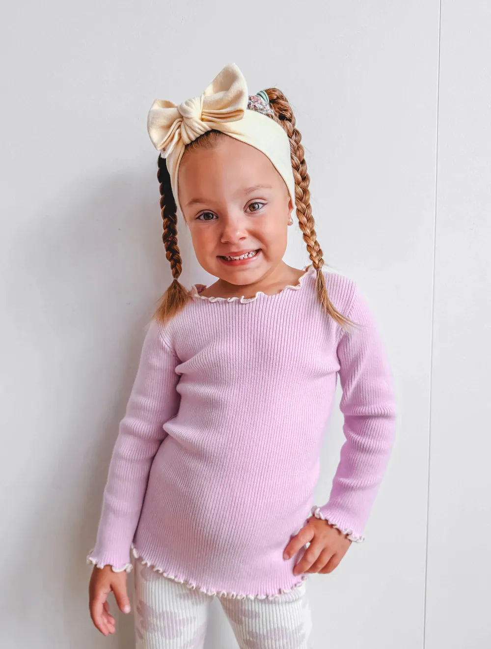 Orchid Frill Edge Long sleeve Top