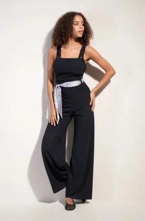 PAIN de SUCRE Cira Black Fitted Waist Dungarees