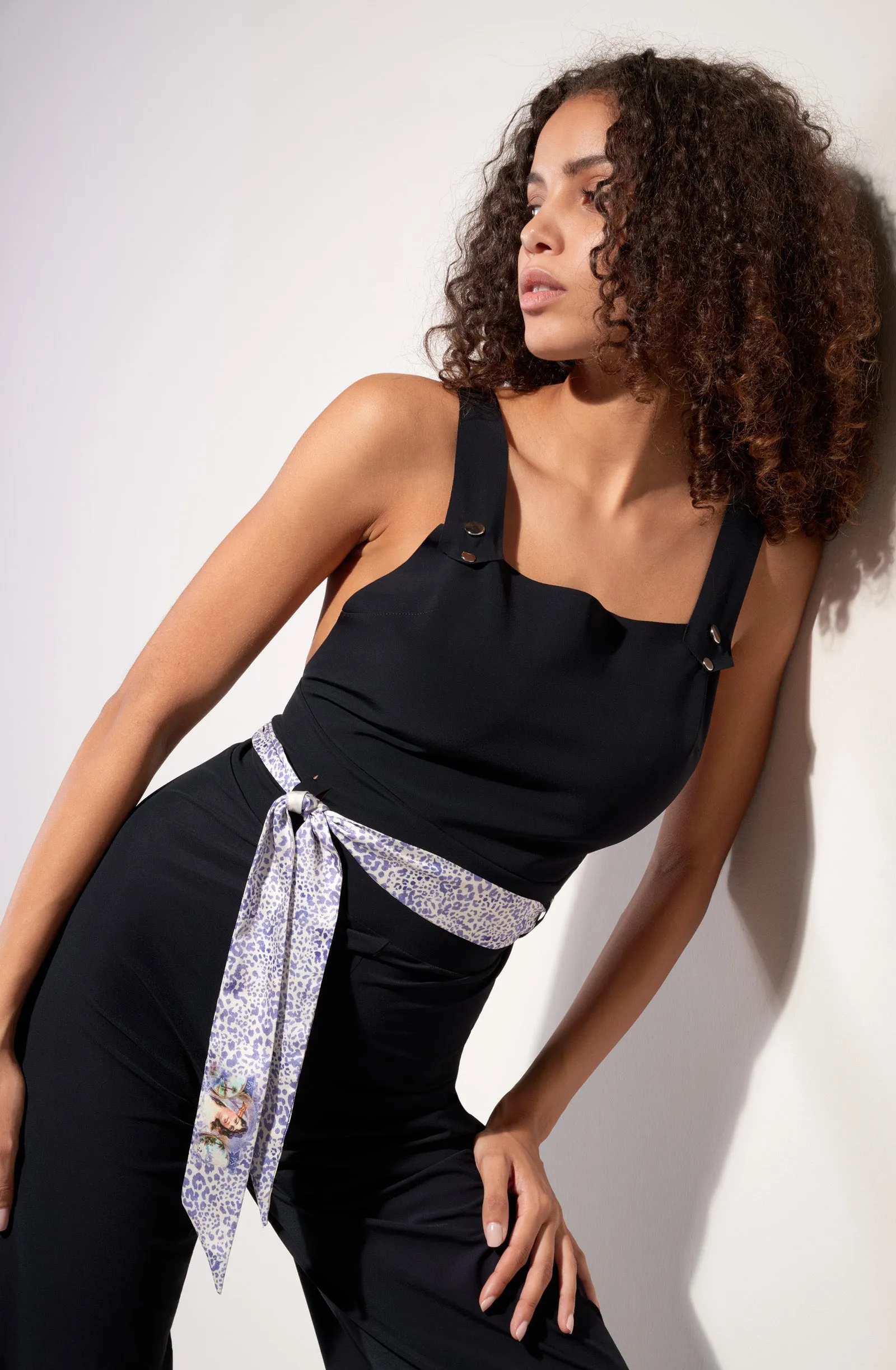 PAIN de SUCRE Cira Black Fitted Waist Dungarees