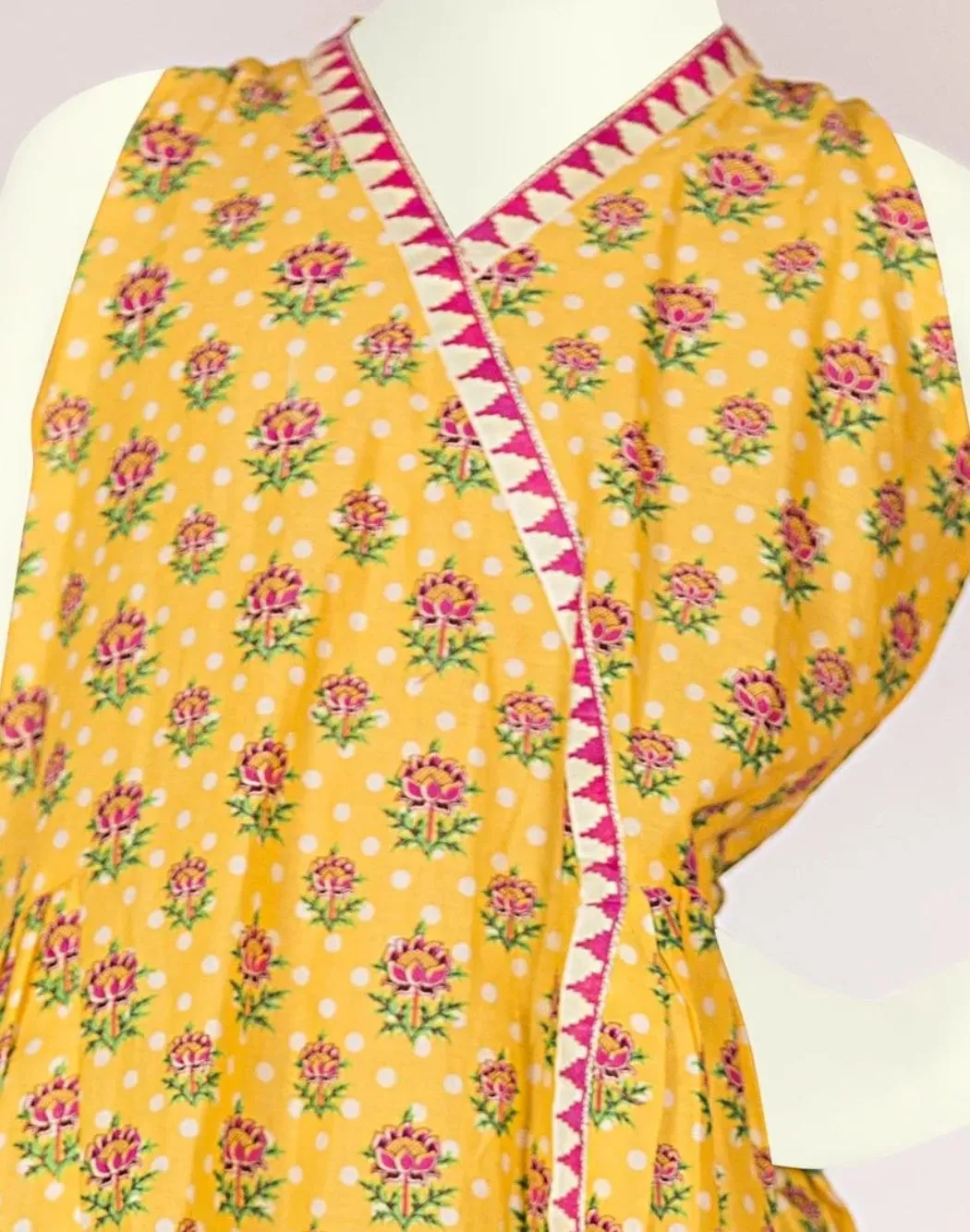 Pakistani kidz dress of yellow colour # K2677