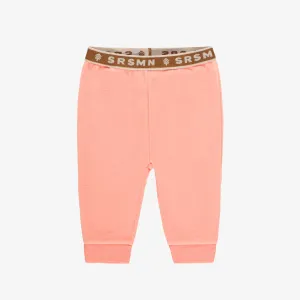 Pantalon en polar rose ajusté, bébé || Pink pants in fleece, baby