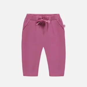 Pantalon rouge-violet coupe régulière en coton français, bébé  || Red-violet regular fitted pants in French terry, baby 