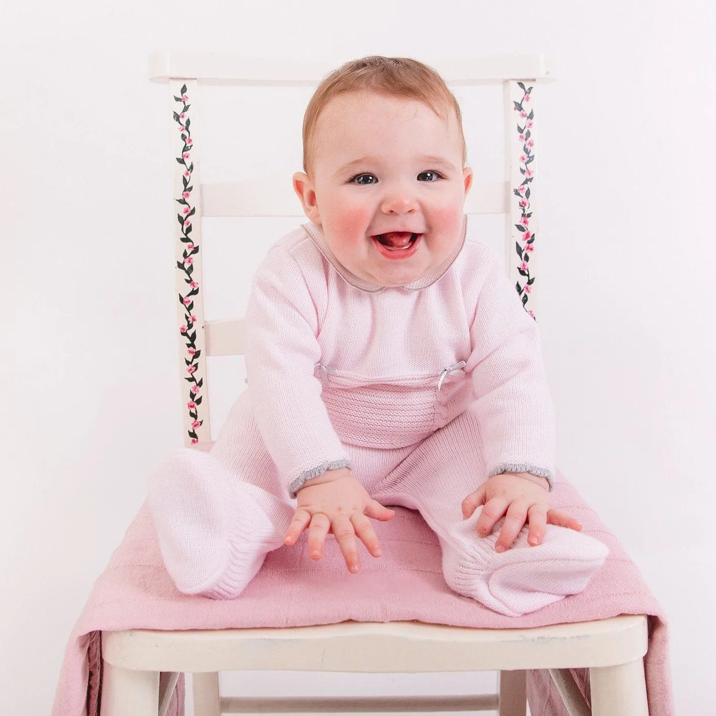 Pink & Grey Knitted 2-Piece Set