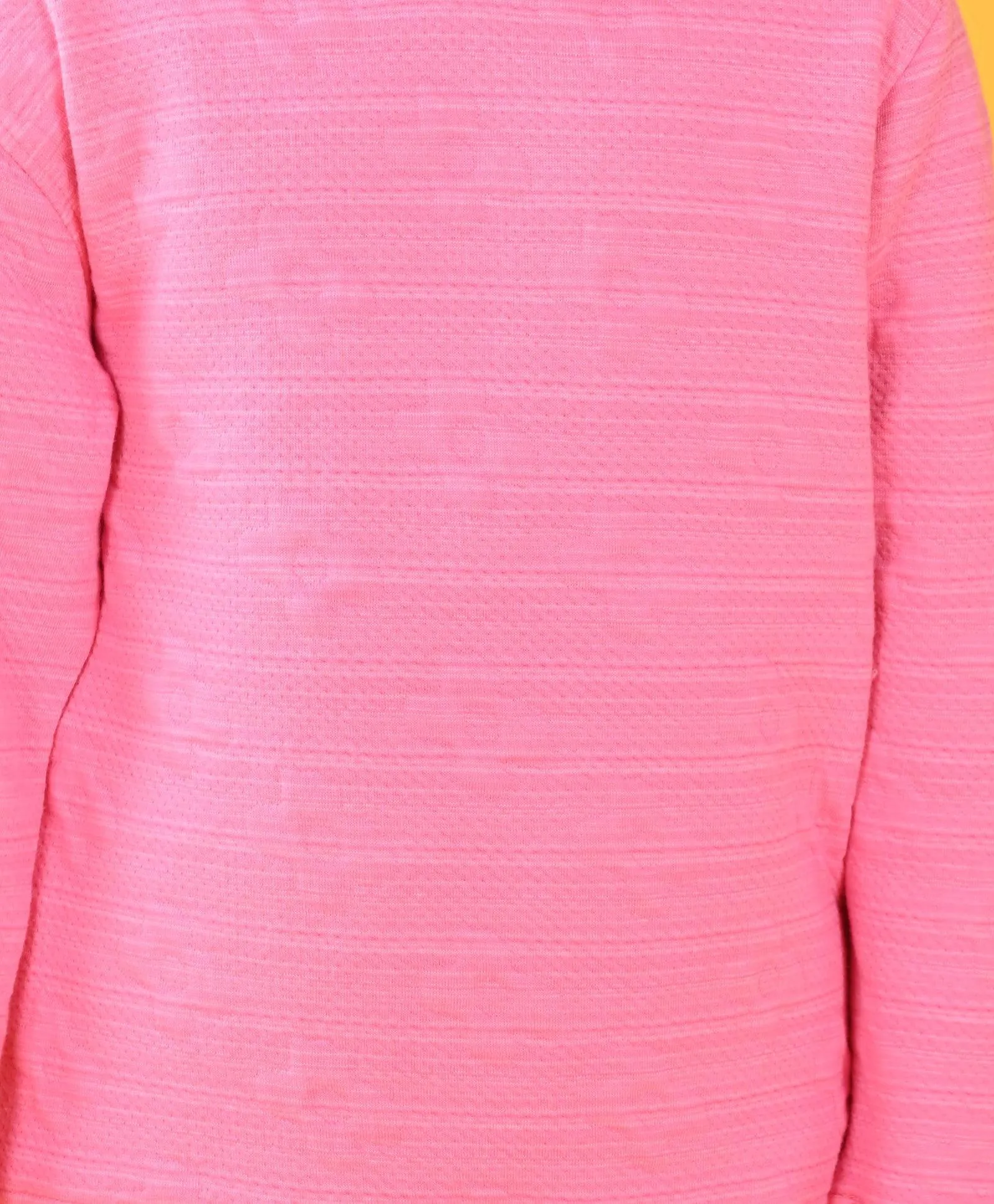 PINK FLOWER QUILTED GIRLS HOODIE ECRU FLEECE JOGGER SET - PINK / ECRU