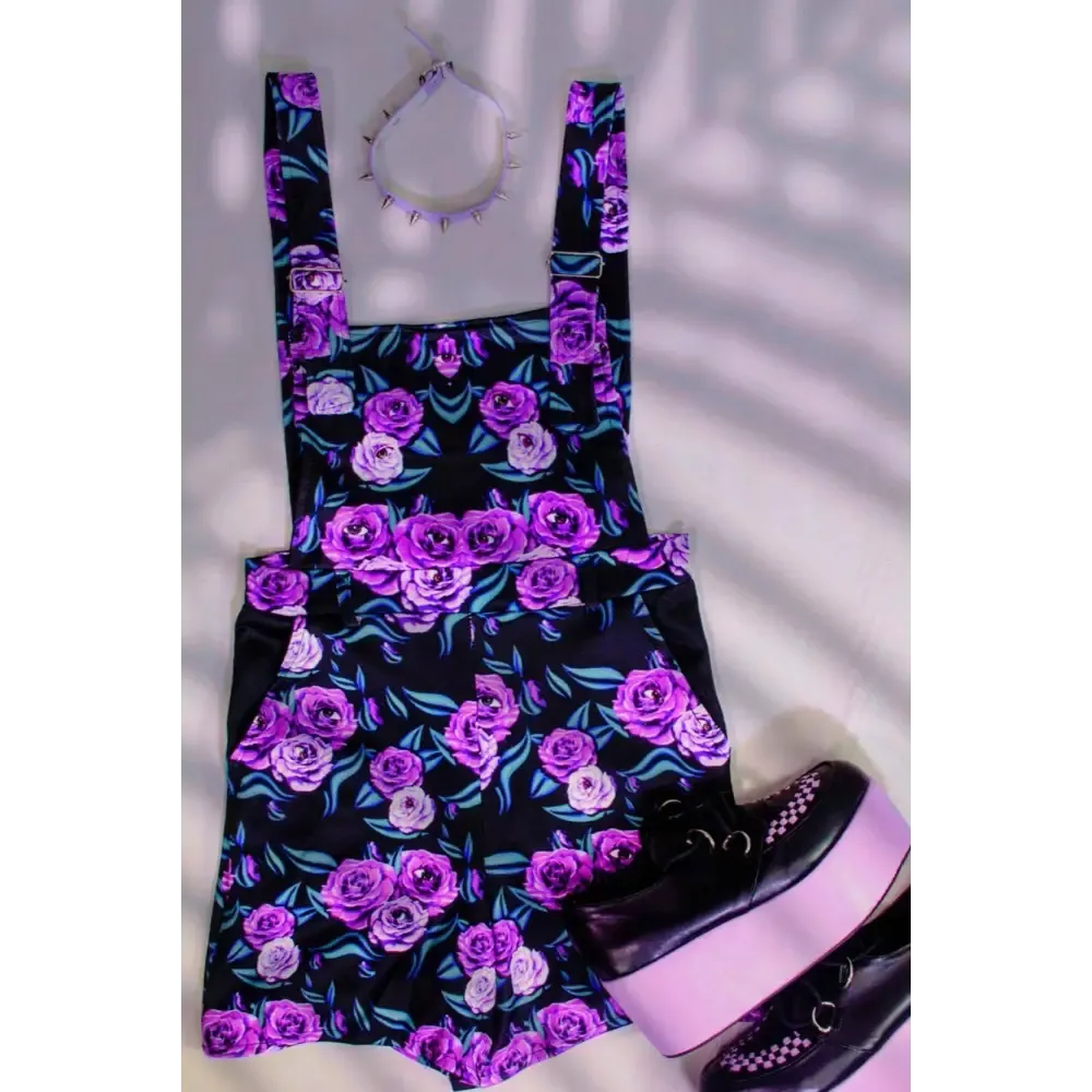 Plus Size Mysterious Garden Overalls with Adjustable Straps