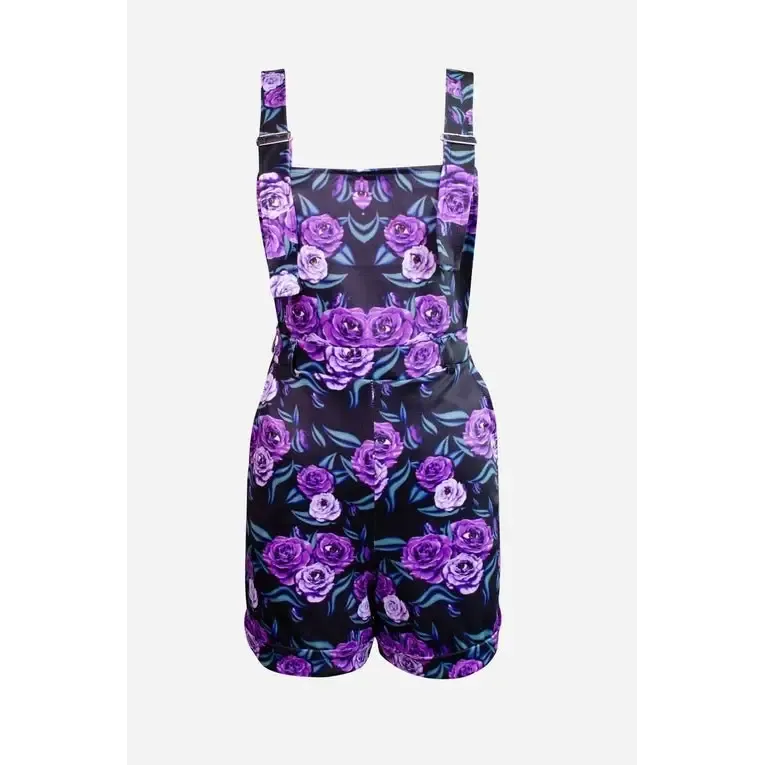 Plus Size Mysterious Garden Overalls with Adjustable Straps