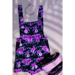 Plus Size Mysterious Garden Overalls with Adjustable Straps