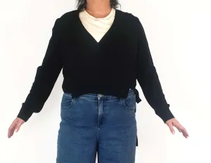 Princess Highway black ballerina style cropped wrap cardigan size 18