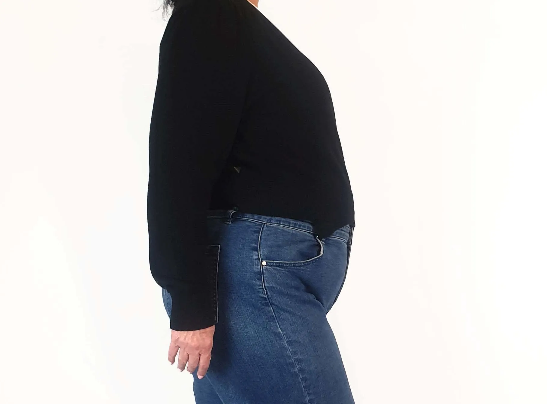 Princess Highway black ballerina style cropped wrap cardigan size 18