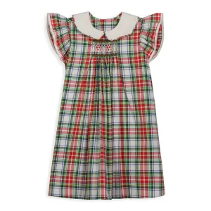 Printed Smocked Kitt Dress -- Decatur Plaid