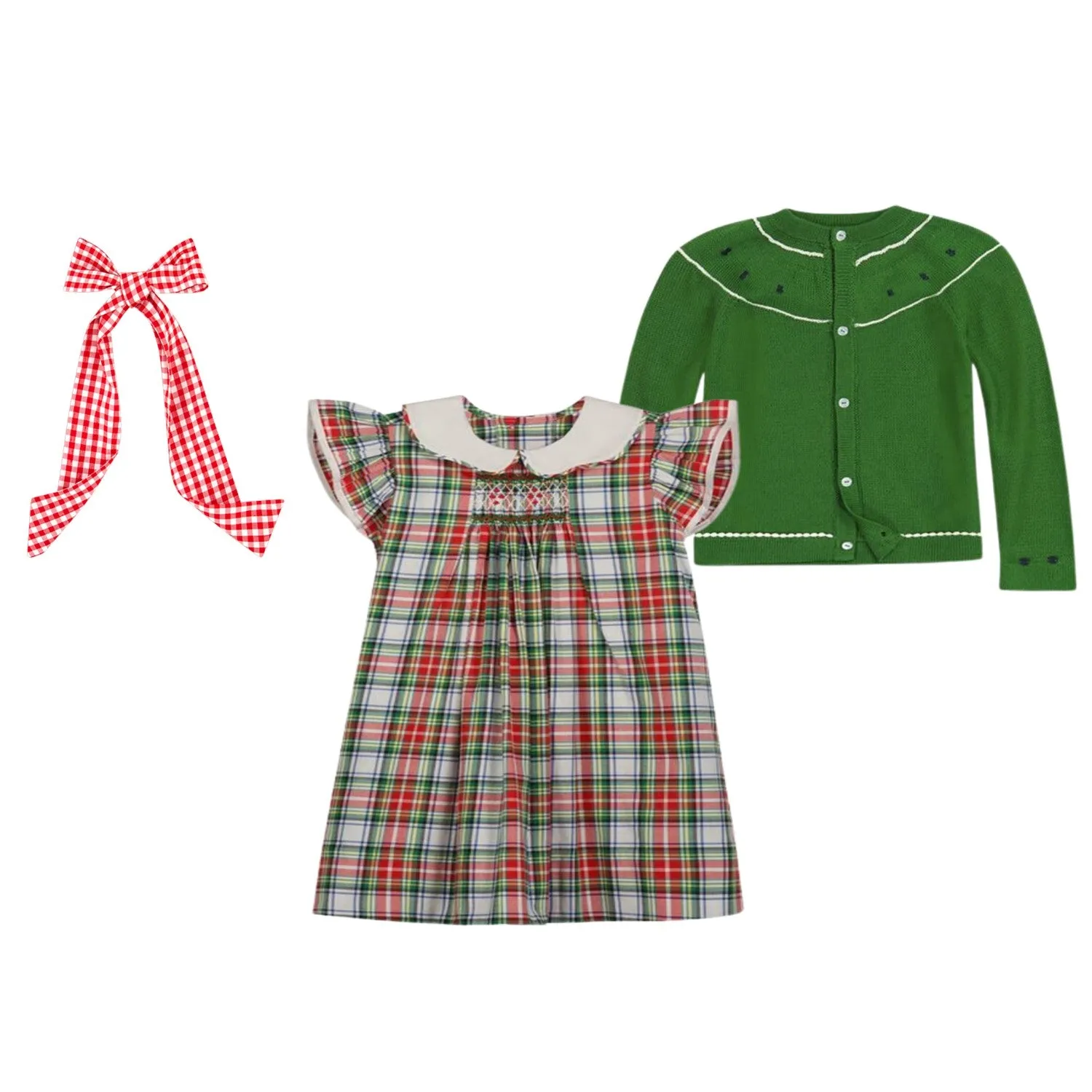 Printed Smocked Kitt Dress -- Decatur Plaid