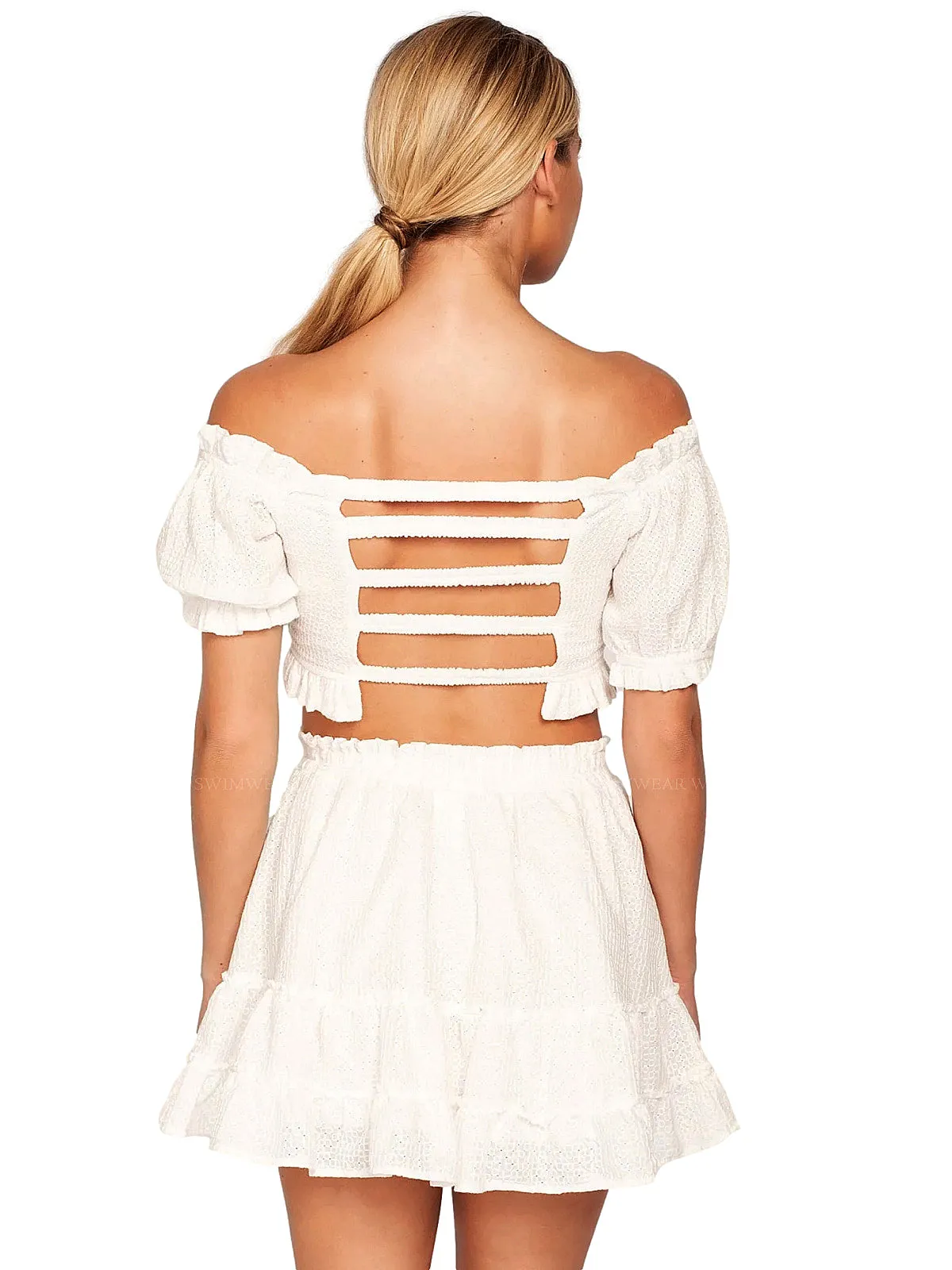 Quinn Crop-Aurora Mini Skirt ::RET