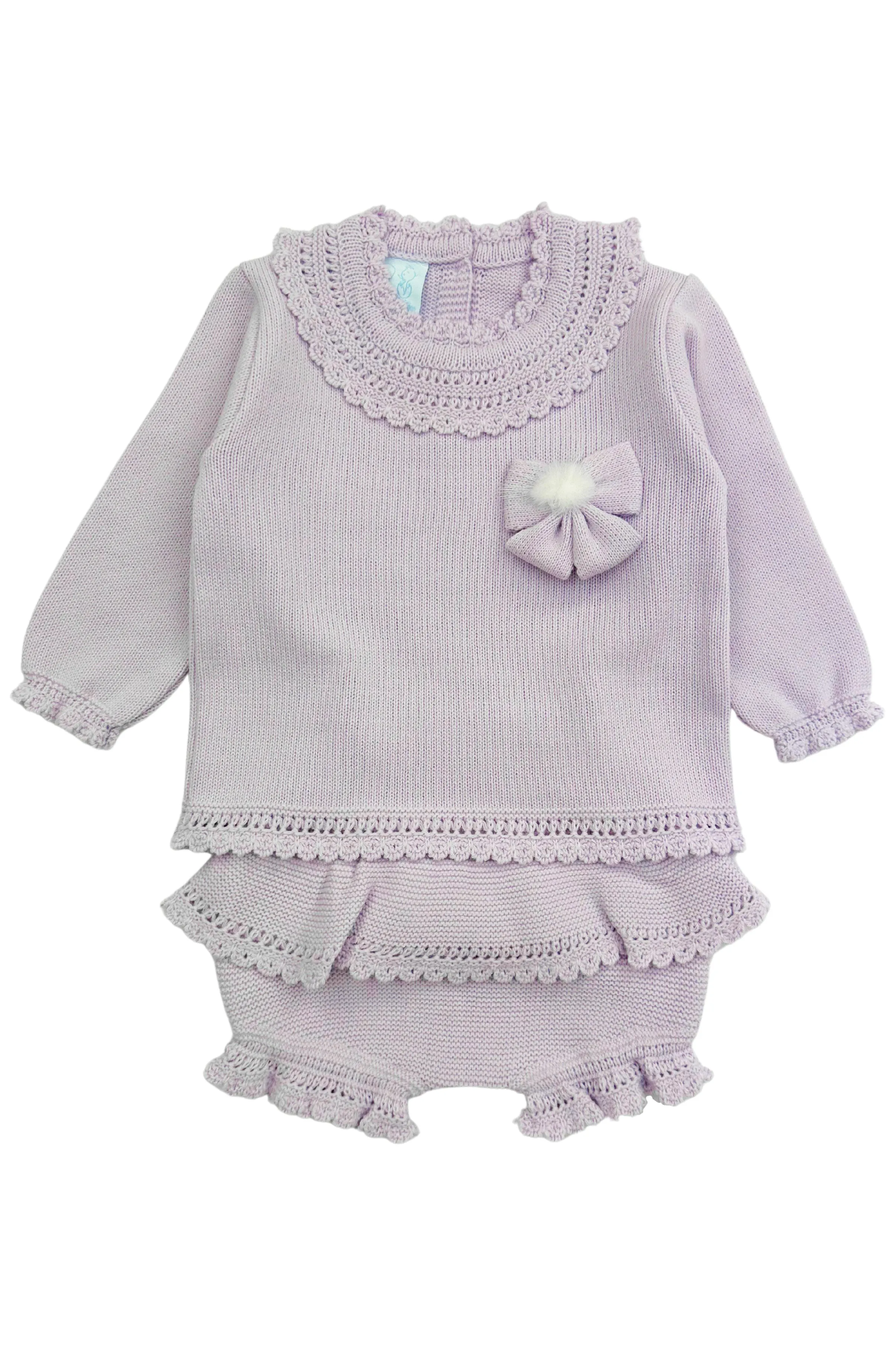 "Aida" Lilac Knit Top & Shorts