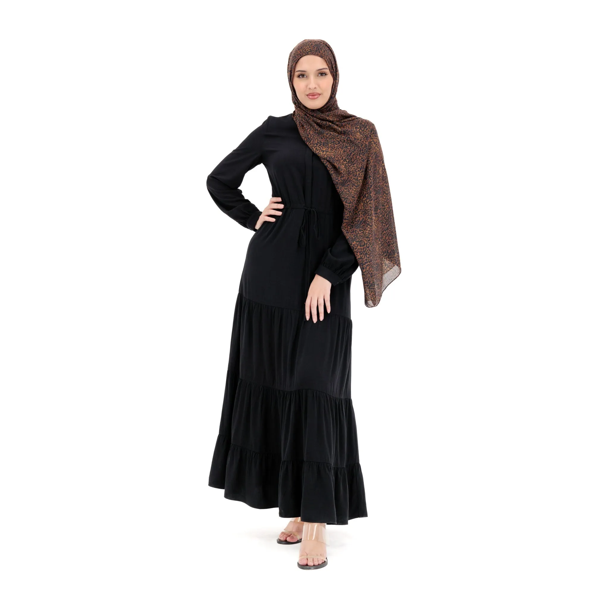 Rayon Maxi Dress - Ink Black
