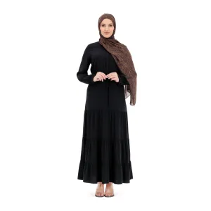 Rayon Maxi Dress - Ink Black