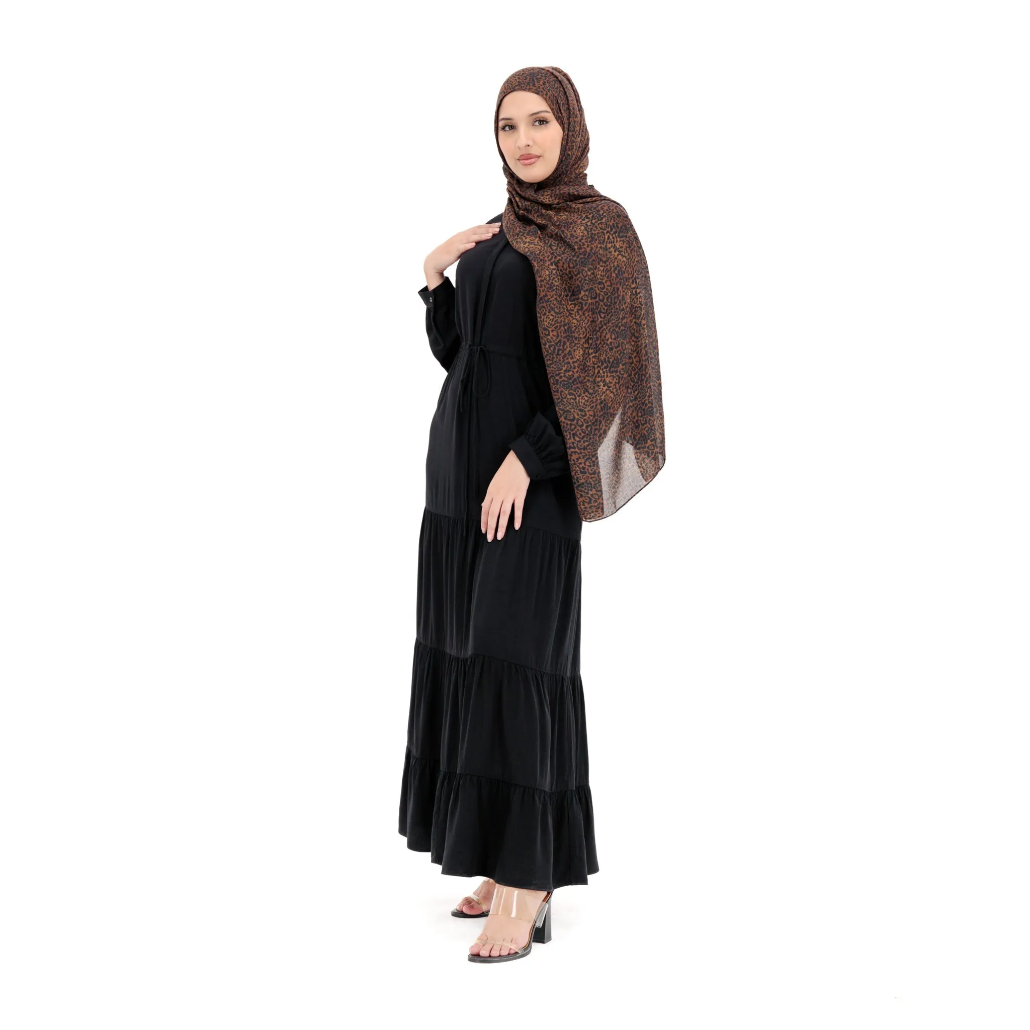 Rayon Maxi Dress - Ink Black