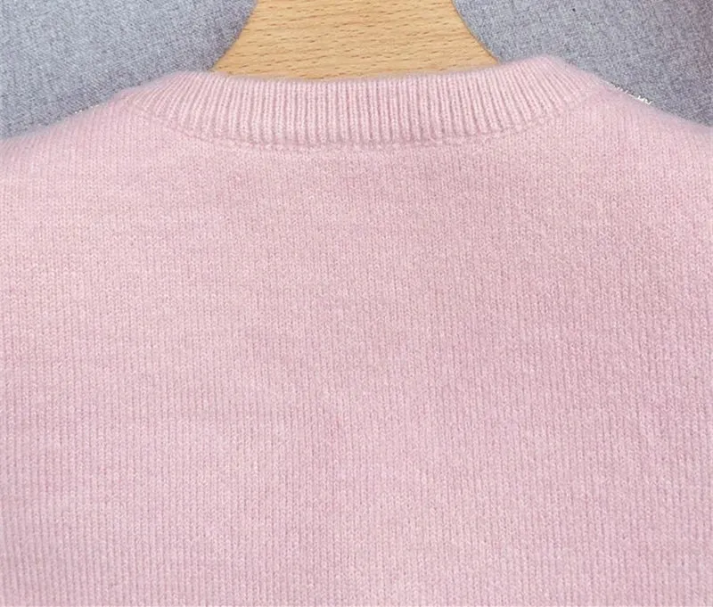 Rhinestone-embellishment padded-shoulders knitted cardigan in pink