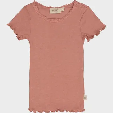 Rib T-Shirt SS in Old Rose