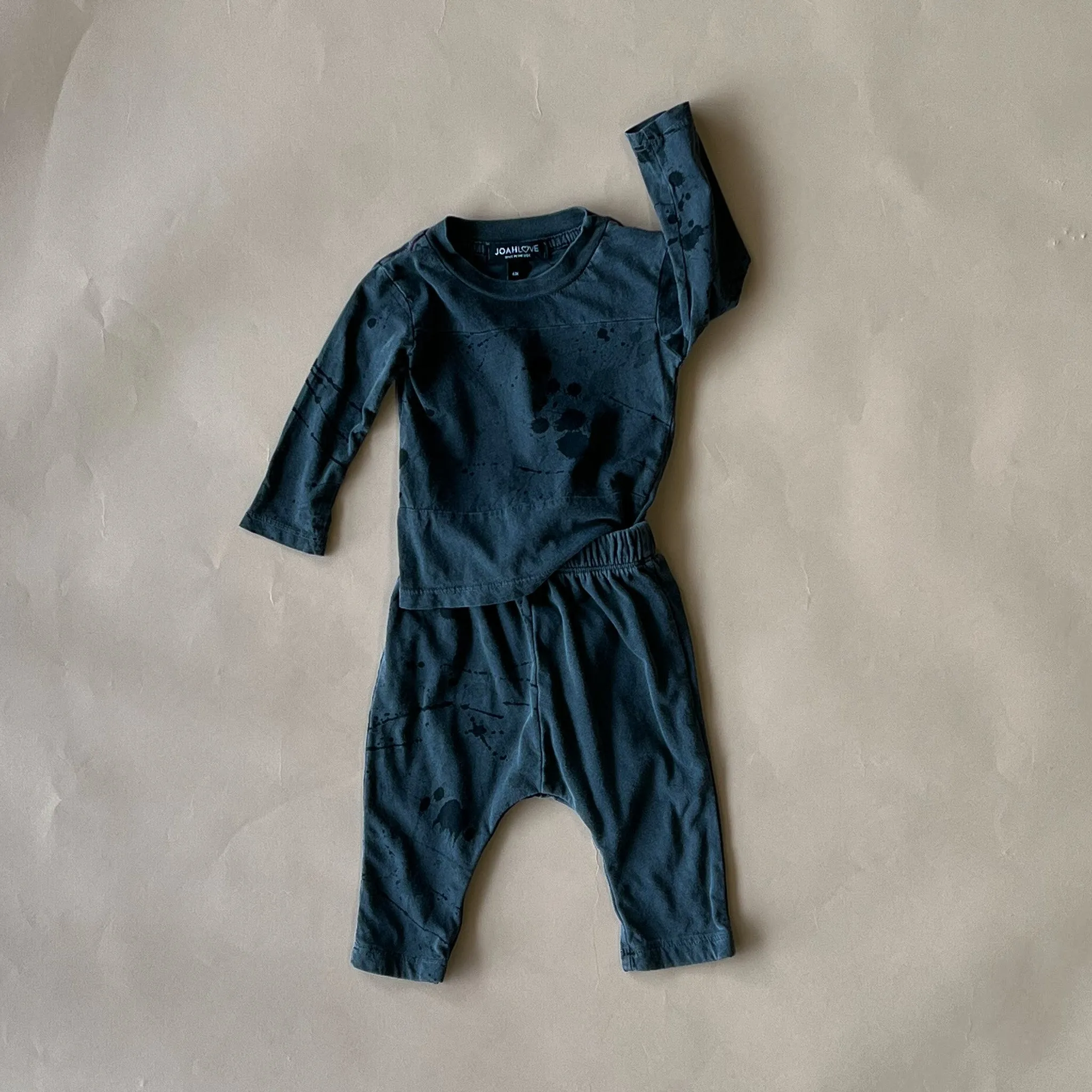 River-Splatter Baby Set | Black