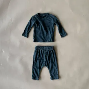 River-Splatter Baby Set | Black