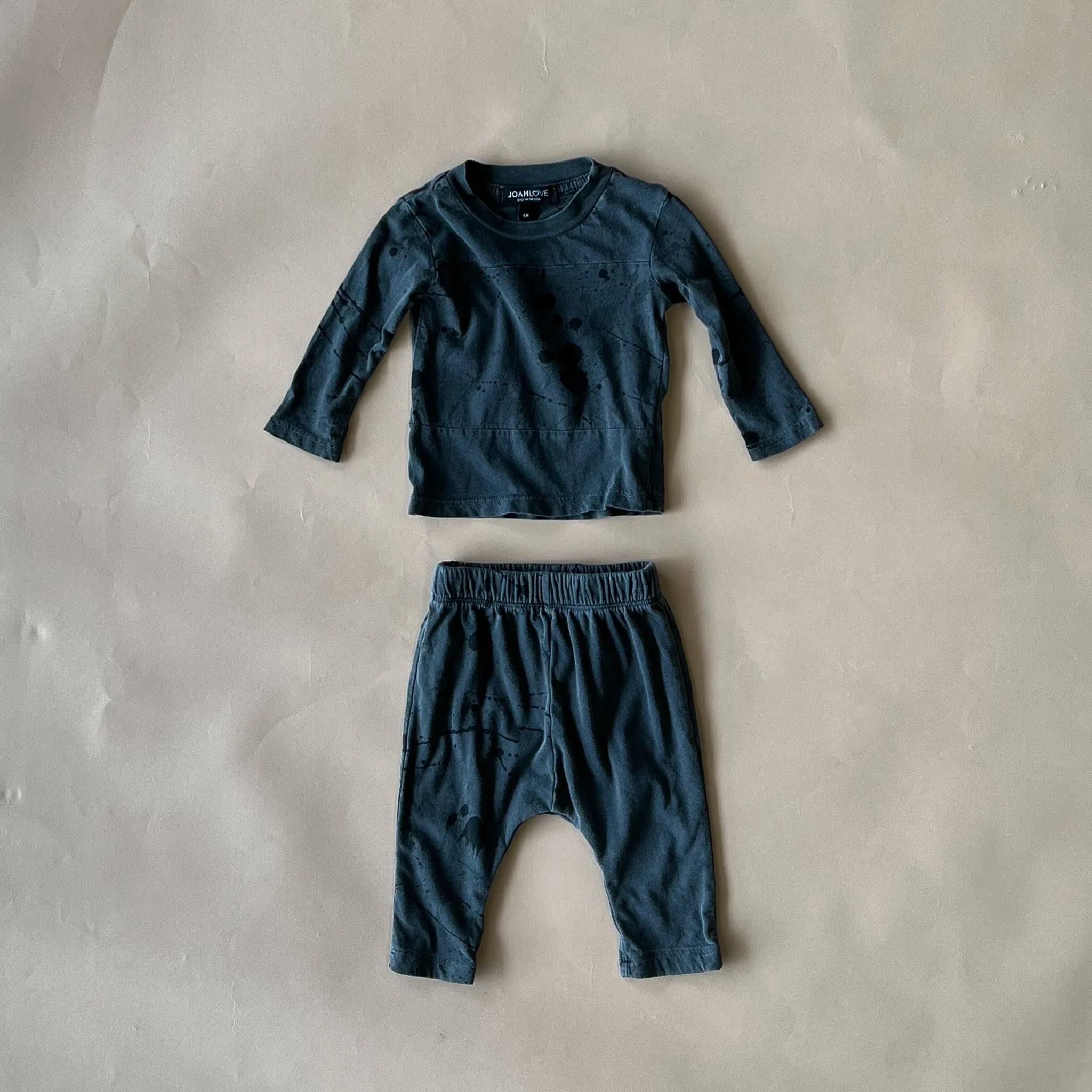 River-Splatter Baby Set | Black