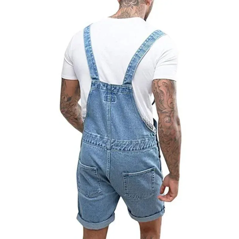 Robuste Jeans Herren-Sommer-Denim-Overalls mit verstellbaren Trägern