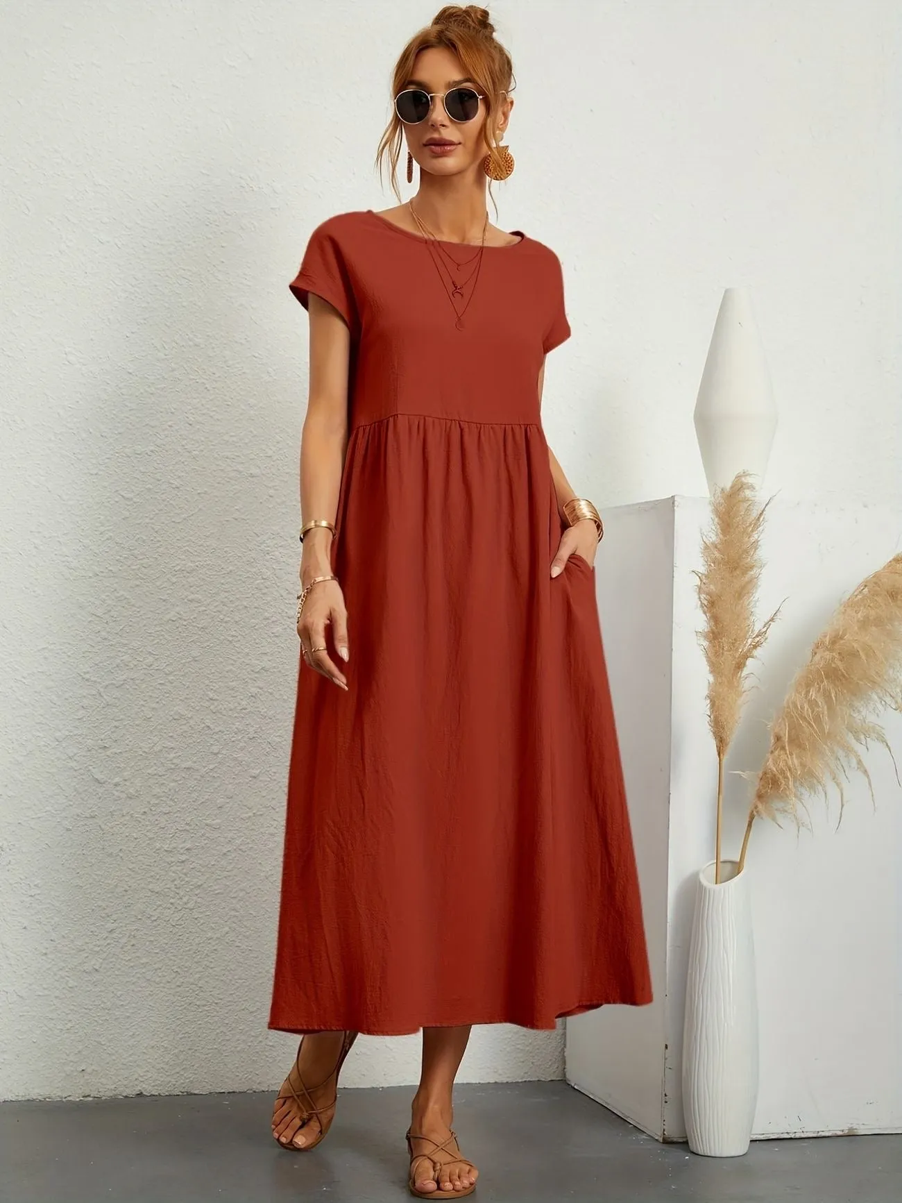 Rosineo™ - Stylish & Comfortable Linen Dress for Everyday Wear