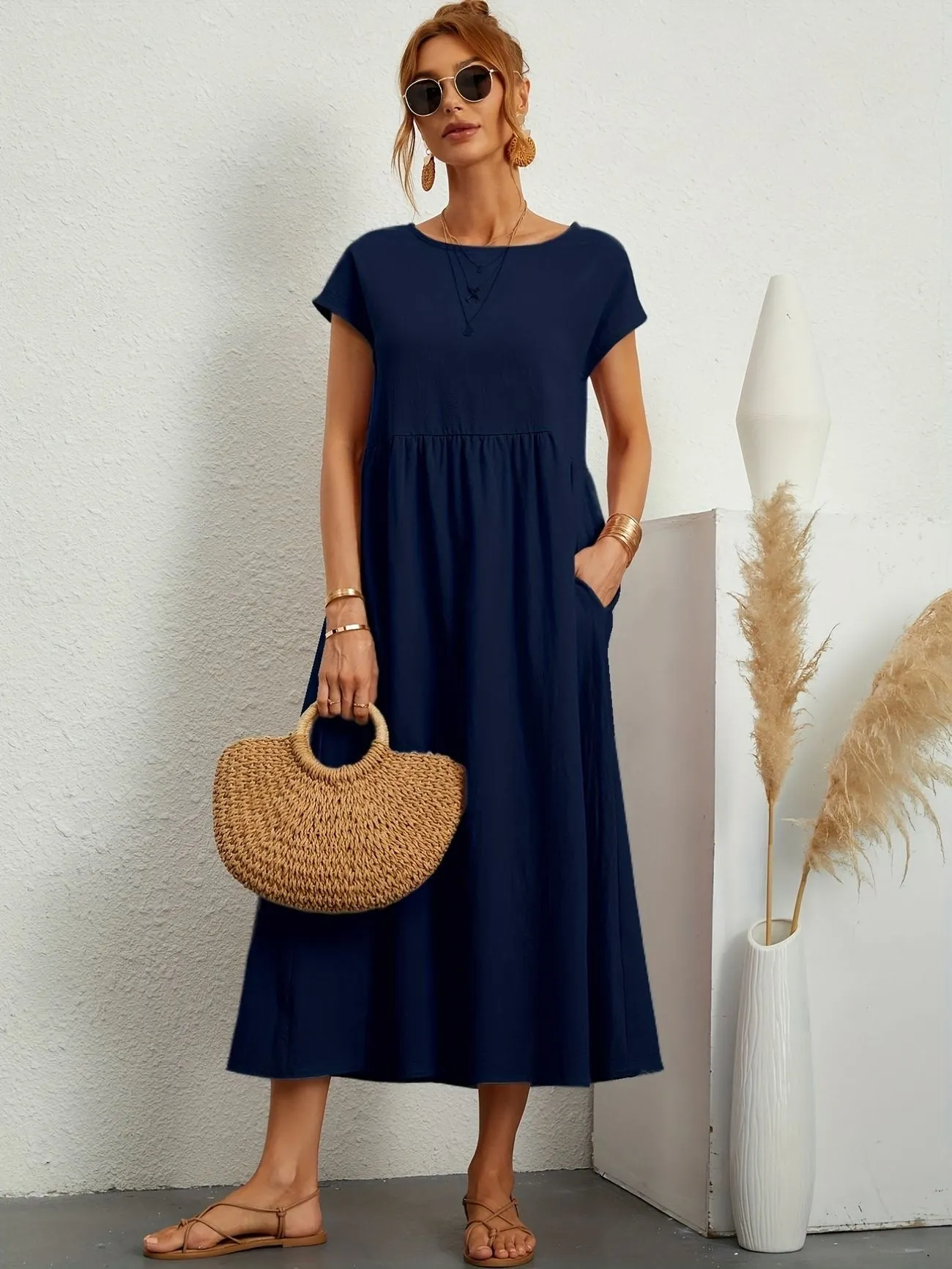 Rosineo™ - Stylish & Comfortable Linen Dress for Everyday Wear