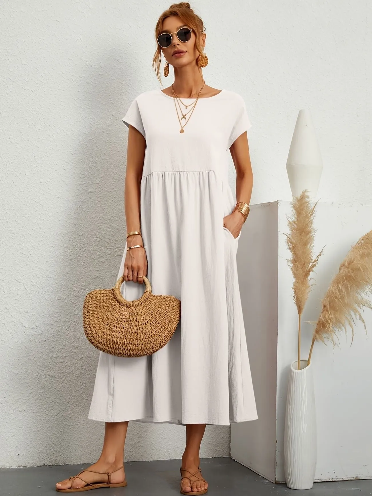 Rosineo™ - Stylish & Comfortable Linen Dress for Everyday Wear