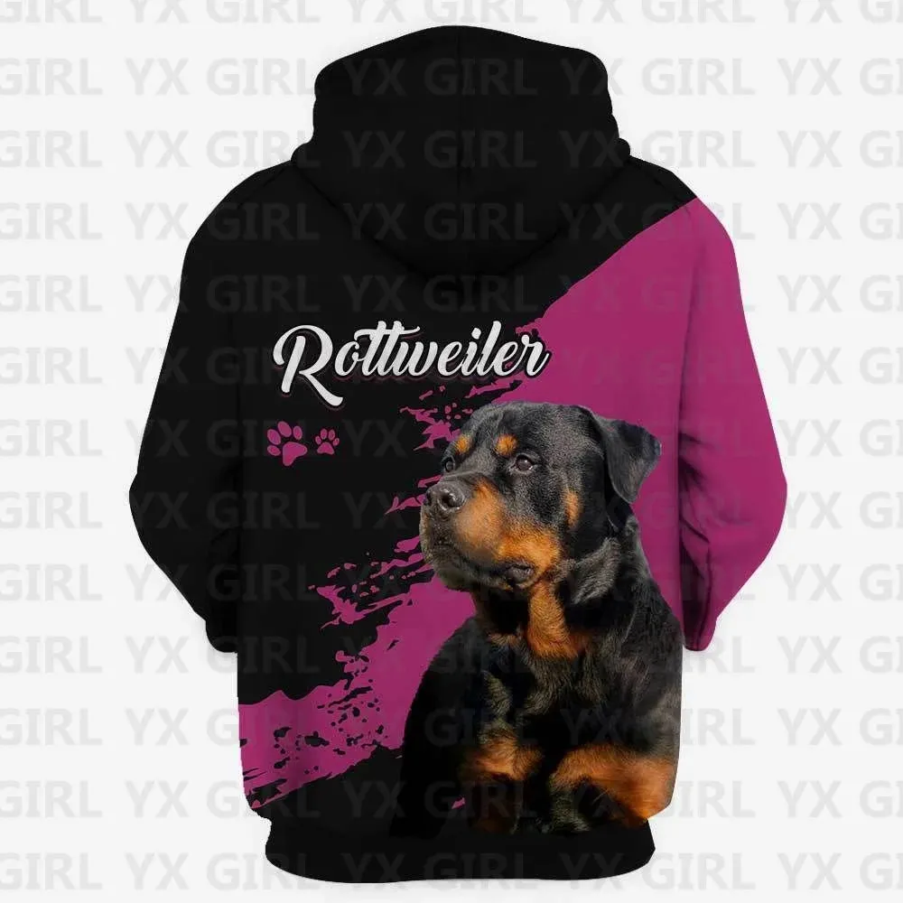 Rottweiler/German Shepherd/Cane Corso 3D All Over Printed Hoodies Women's For Men Pullovers Street Tracksuit Love Dog Gift