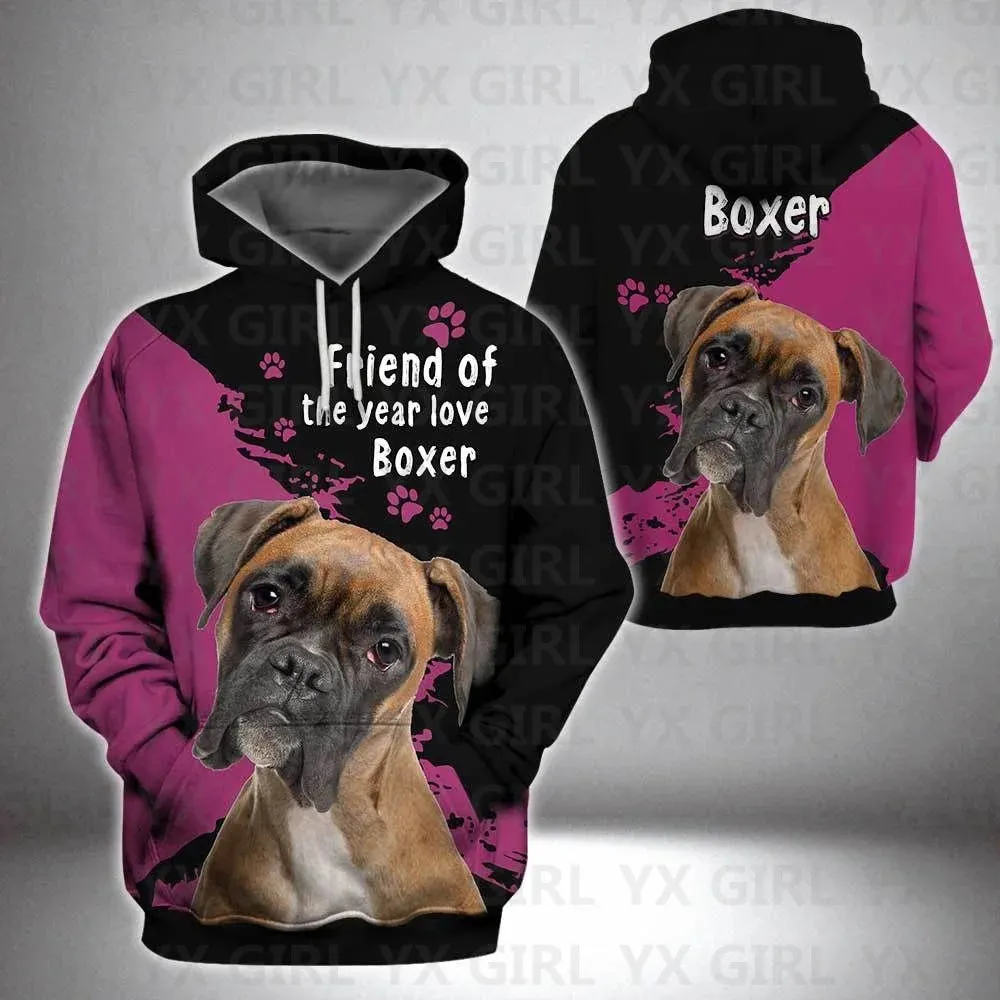 Rottweiler/German Shepherd/Cane Corso 3D All Over Printed Hoodies Women's For Men Pullovers Street Tracksuit Love Dog Gift