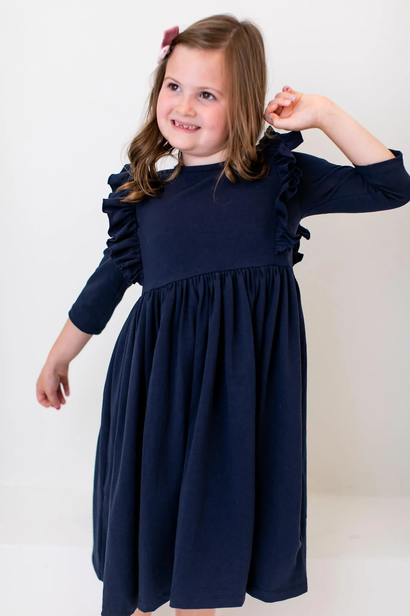 RUFFLE TWIRL DRESS