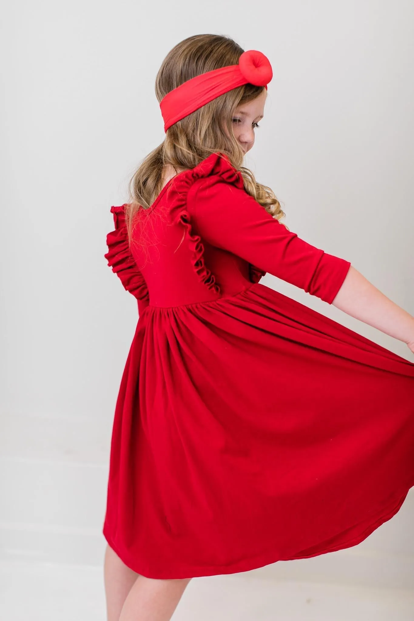 RUFFLE TWIRL DRESS