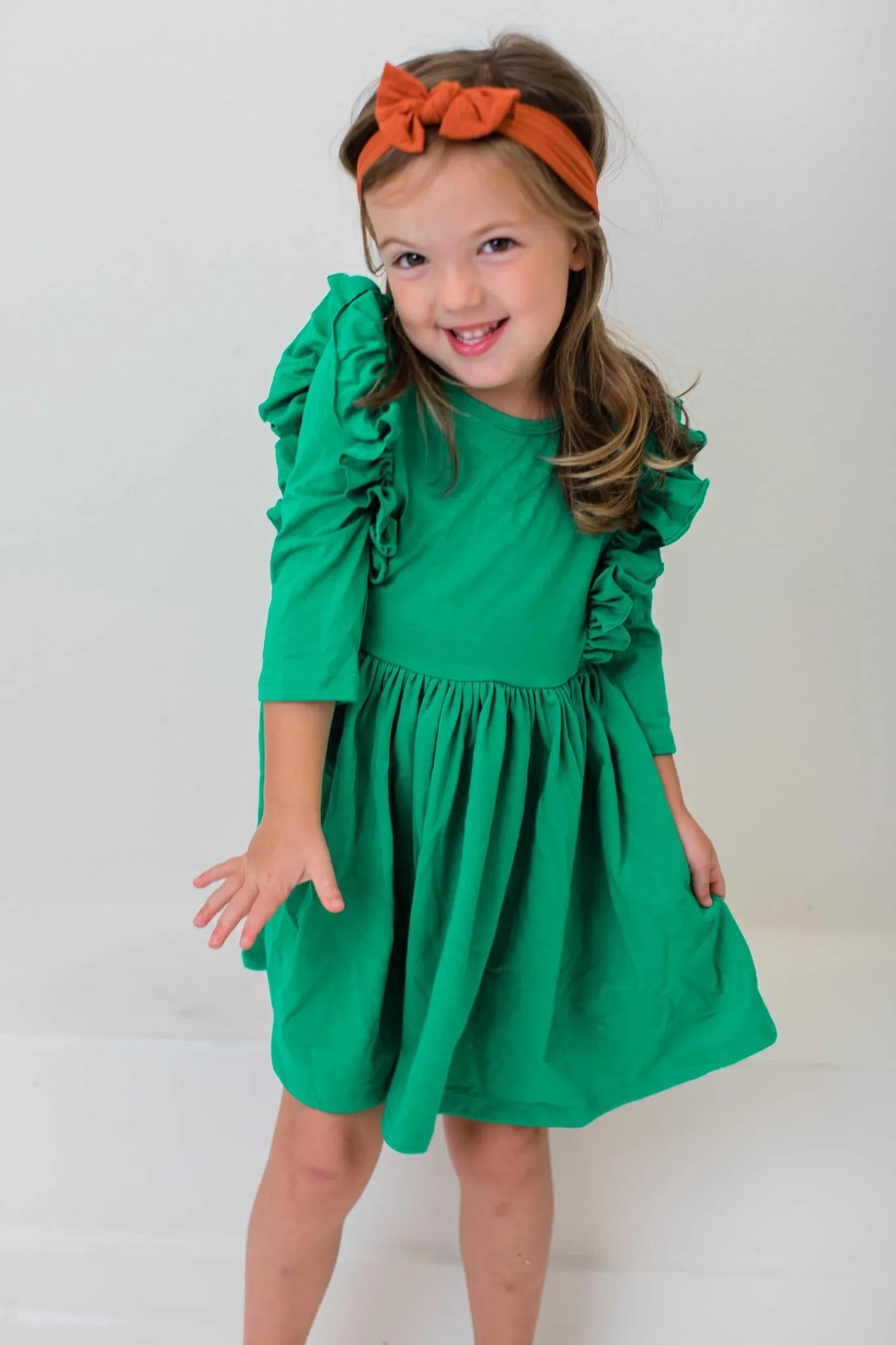 RUFFLE TWIRL DRESS