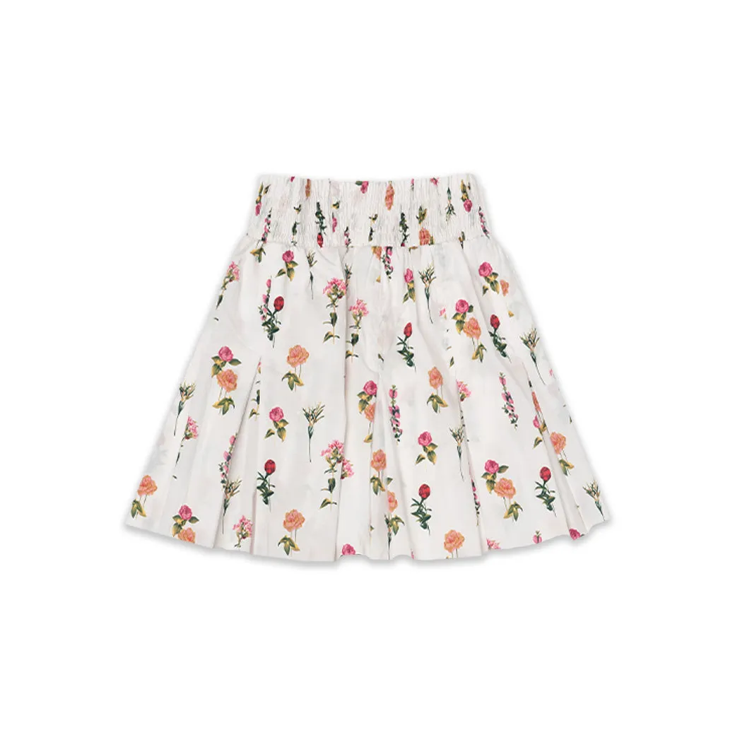 SAMPLE Smocked Waist MINI Skirt - Bouquet