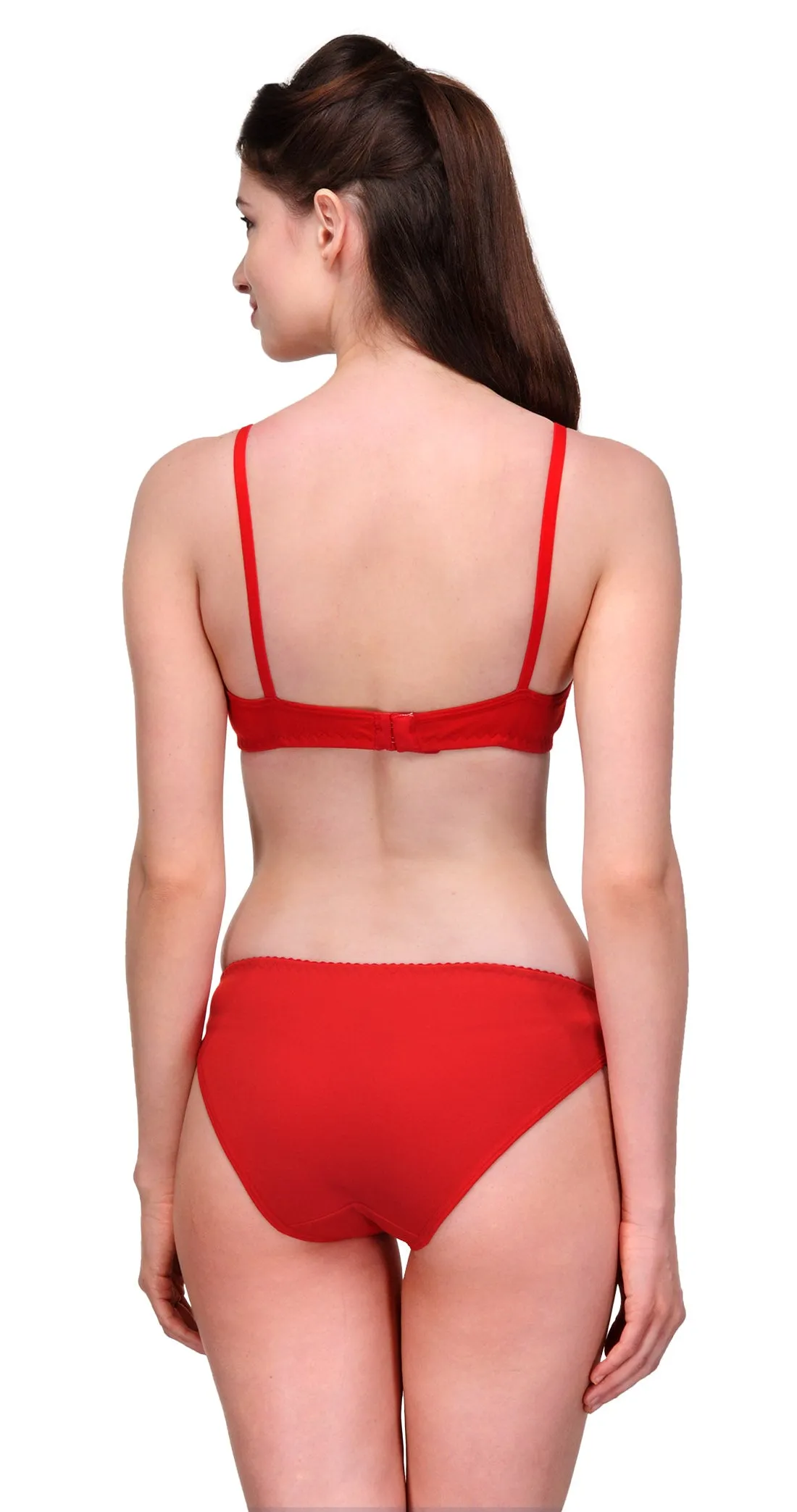 Seamless Padded Lace Bra & Panty Set (Pack of 3)