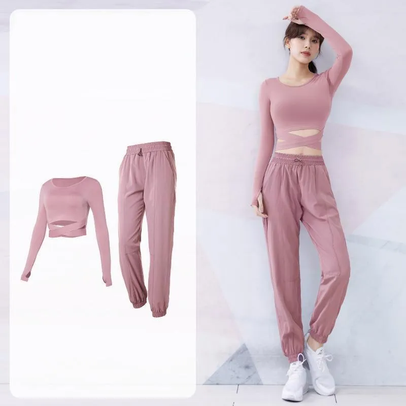 Seamless Women Yoga Set Workout Sportswear Gym Clothing Fitness Long Sleeve Crop Top High Waist Leggings Sports Suits