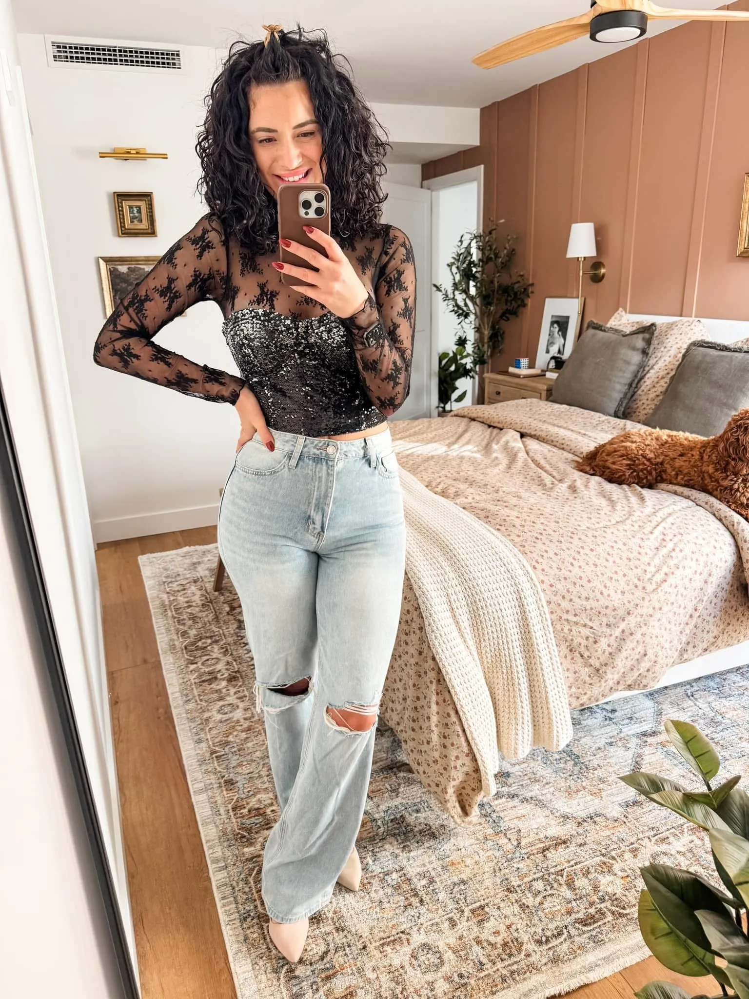 Sequin Strapless Bustier Top