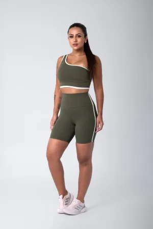 SET SHORT DETOX LIFT DUO GREEN AND OFF WHITE