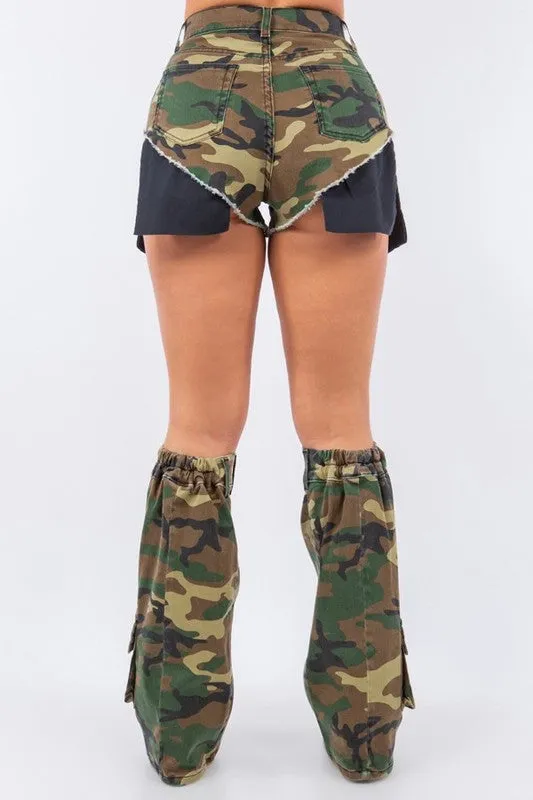 Short and Leg Warmer Set in Camo