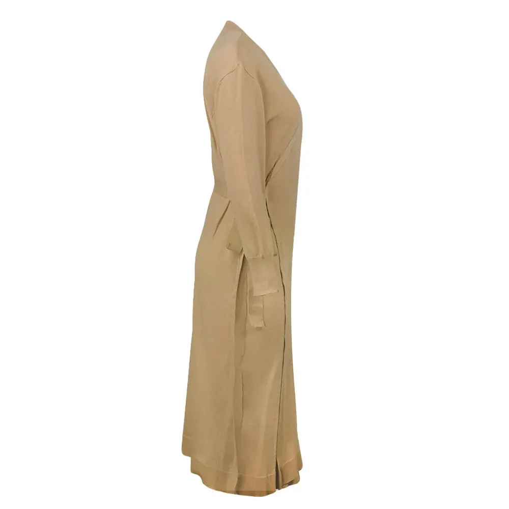 Simplee Casual V-Neck Knitted Home Style Fashion Tube Dress