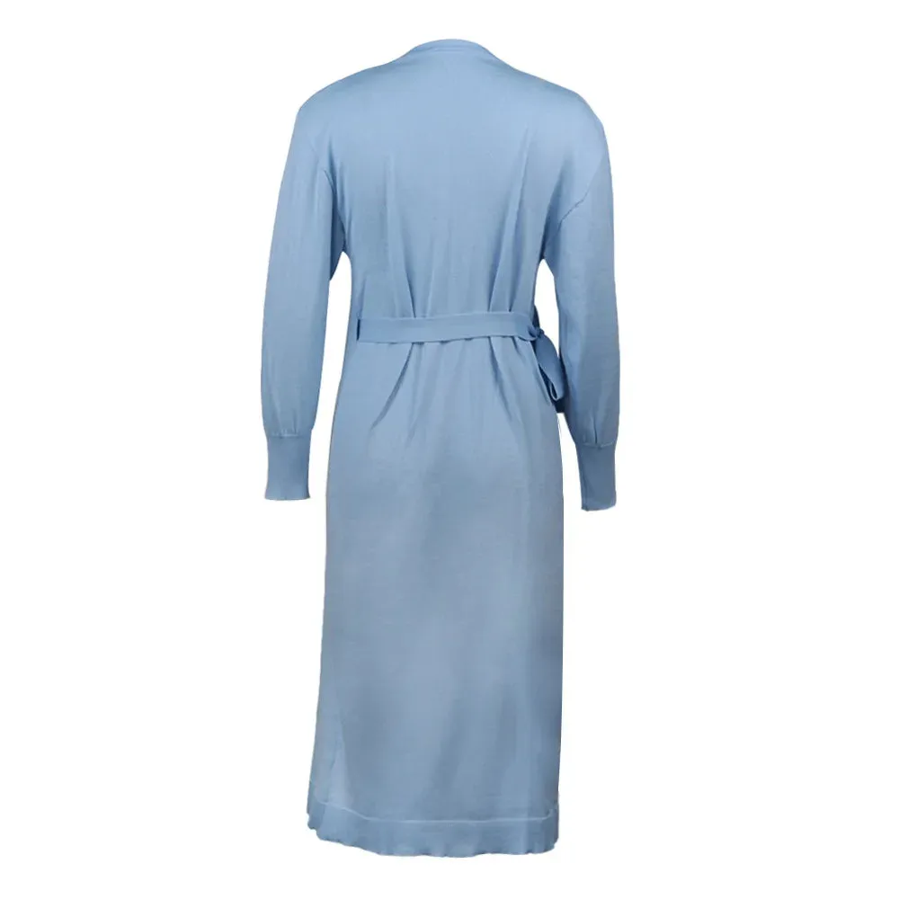 Simplee Casual V-Neck Knitted Home Style Fashion Tube Dress