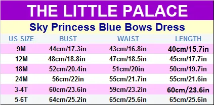 Sky Princess Blue Bows Dress