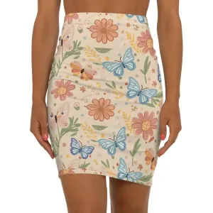 Sleek & Chic Pencil Skirt with Unique Four Way Stretch