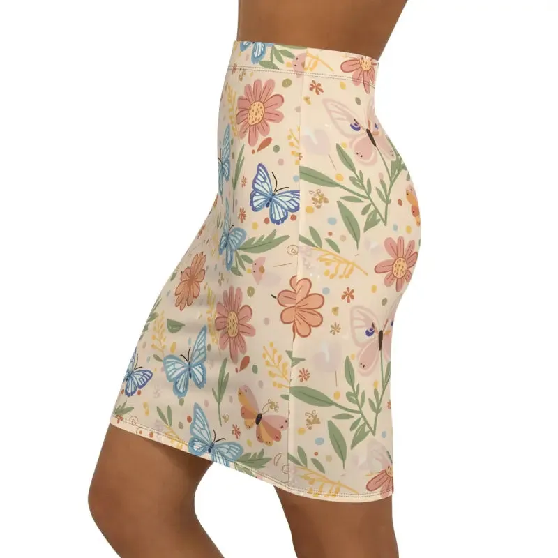 Sleek & Chic Pencil Skirt with Unique Four Way Stretch