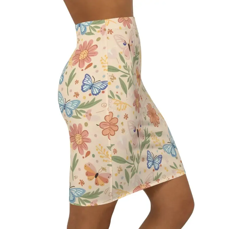 Sleek & Chic Pencil Skirt with Unique Four Way Stretch
