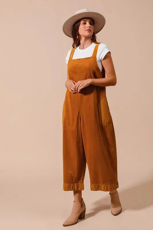 SO ME Corduroy Overalls Jumpsuit