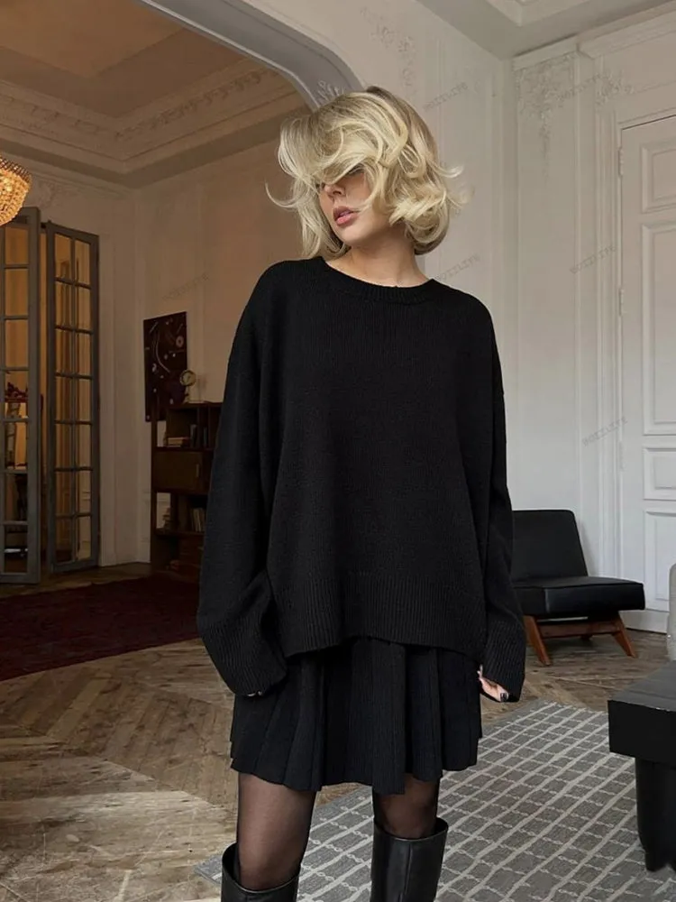 Solid Color Pullover Set