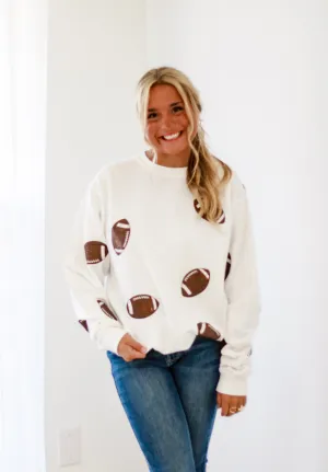 Spangle Football Pullover