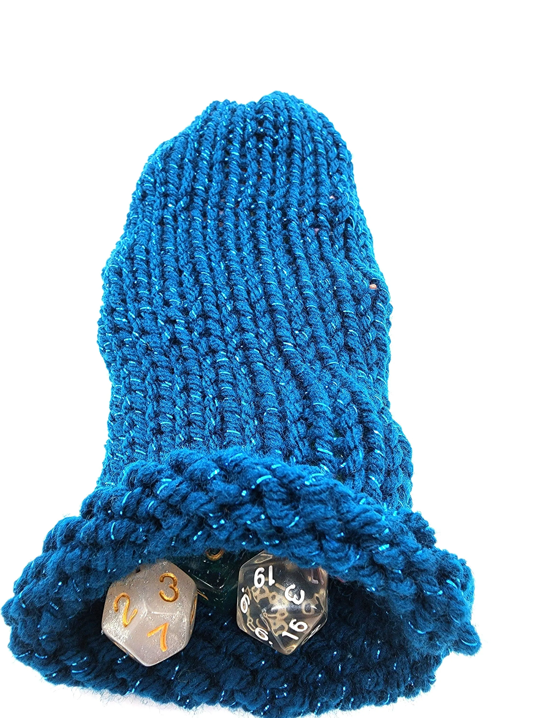 Sparkly Teal Drawstring DND Dice Bag